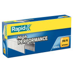 Rapid agrafes strong 26 / 6 pattes de 6 mm de long acier galvanis - bote de 5000