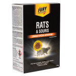 Raticide et souricide fury, 7 sachets de 20g avec boite app�t