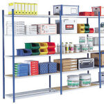 Rayonnage industriel multi rack - polyvalent - h. 200 x l. 125 x p. 50 cm - elment dpart - gris