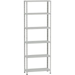 Rayonnage m�tallique h. 205 x l. 75 x p. 30 cm - 6 �tag�res - gris