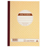Registres le dauphin manifold autocopiant  facture , double exemplaires 21x14, 8 cm, 50 pages