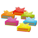 Renova mouchoirs double �paisseur red�label coloris al�atoirs bleu, vert, orange et violet - 1 bo�tes ...