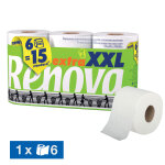 Renova papier toilette renova compact extra xxl 2 p, lot de 6 rouleaux