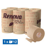 Renova papier toilette renova love & action 2 paisseurs, lot de 12 rouleaux