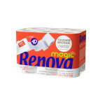 Renova papier toilette magic 4d standard double paisseur - rouleau de 160 feuilles - blanc - carton ...