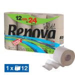 Renova papier toilette renova ol xxl 2 paisseurs, lot de 12 rouleaux