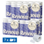 Renova papier toilette renova royal 4 paisseurs, lot de 63 rouleaux