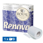 Renova papier toilette renova royal 4 paisseurs, lot de 9 rouleaux