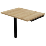 Retour de bureau burocolor - l. 80 x p. 60 cm - plateau ch�ne nebraska - pieds noir