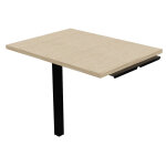 Retour de bureau burocolor - l. 80 x p. 60 cm - plateau chêne - pieds noir Retour de bureau burocolor - l. 80 x p. 60 cm - plateau chêne - pieds noir