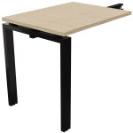 Retour bureau droit e - link - l. 80 x p. 60 cm - plateau chne - pieds noir