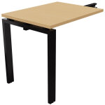 Retour bureau droit e - link - l. 80 x p. 60 cm - plateau htre - pieds noir