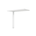 Retour direction actual - l. 80 x p. 43 cm - plateau blanc - pied blanc