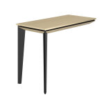 Retour rectangulaire pour bureau direction fusion - l. 100 x p. 52 cm - plateau ch�ne structur� - pieds ...