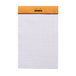 Rhodia bloc notes agraf� orange 11 x 17 cm - 80g - petits carreaux 5x5 - 160 pages