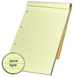 Rhodia bloc notes orange agraf� 21 x 32 cm - 160 pages lign�es perfor�es 80 g - papier jaune