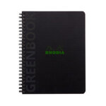 Rhodia cahier  spirale rhodiactive greenbook a5 + 16 x 21 cm - 90g - perfor 6 trous - lign - 160 pages ...