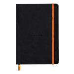 Rhodia carnet souple rhodiarama a5 14, 8 x 21 cm - 90g - lign� 7 mm - noir - 160 pages