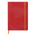 Rhodia carnet souple rhodiarama a5 14, 8 x 21 cm - 90g - petits carreaux 5 x 5 - rouge coquelicot - 160 ...