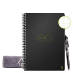 Rocketbook core cahier  spirale connect rutilisable a5 14, 8 x 21 cm - 36 pages - noir