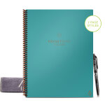 Rocketbook fusion cahier  spirale connect rutilisable a4 21 x 29, 7 cm - 42 pages - bleu