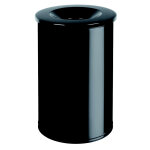 Poubelle anti - feu rossignol neo grise mangan�se 90 l, avec couvercle