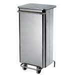 Rossignol poubelle mobile  pdale 110 l inox rossignol