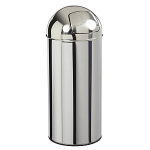 Rossignol poubelle push couvercle  trappe 45l inox