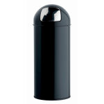 Rossignol poubelle push couvercle à trappe 45l - noir Rossignol poubelle push couvercle à trappe 45l - noir