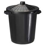 Rossignol poubelle de rue  poser 80l - noire