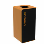 Rossignol poubelle de tri slectif cubatri cartouches - 40l - marron corps noir