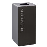 Rossignol poubelle de tri sélectif cubatri autres déchets - 40l - gris corps noir Rossignol poubelle de tri sélectif cubatri autres déchets - 40l - gris corps noir