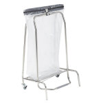 Rossignol support sac poubelle d'intérieur 2 roues à pédale rossignol inox sans couvercle 110 l Rossignol support sac poubelle d'intérieur 2 roues à pédale rossignol inox sans couvercle 110 l