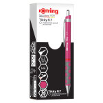 Rotring portemine tikky mine 0, 7 mm rechargeable - corps magenta avec grip - lot de 12 magenta Rotring portemine tikky mine 0, 7 mm rechargeable - corps magenta avec grip - lot de 12 magenta