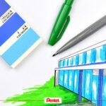 Rts stylo feutre sign pen s520, �tui de 4