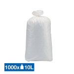 Sacs poubelle d�chets lourds tradition blancs 10 l, lot de 1000