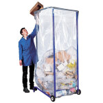 Sacs poubelle grand volume transparents 1000 l, lot de 50