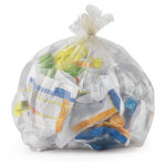 Sac poubelle recycl 50l - transparent - lot de 500