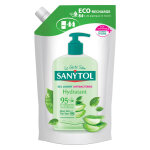 Sanytol gel lavant antibactrien  l'alo vera et au th vert - naturel bio et hydratant - gourde eco ...