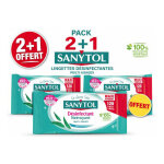 Sanytol lingettes d�sinfectantes multi - usages - parfum eucalyptus - maxi format - paquet de 120 x3 ...