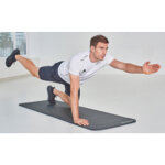 Tapis de sol de fitness, 10 mm, gris