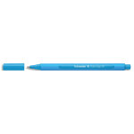 Schneider stylo bille slider edge capuchon, pointe large, corps triangulaire, encre indlbile bleu clair ...