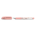 Schneider stylo plume zippi corail sweet jungle, plume mini, pointe m en acier, cartouche encre bleu