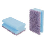 6 tampons abrasifs avec poign�e r�curage difficile 3m pourpre 13 x 7 cm