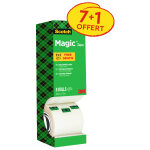 Scotch magic tape ruban adh�sif invisible largeur 19 mm x longueur 33 m (lot de 7 + 1 offert)