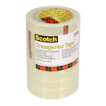 Scotch rouleau transparent 550 19�mm�x�66�m - lot de 8 rubans