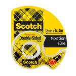 Scotch ruban adh�sif transparent double face 665 - 12. 7 mm x 6. 3 m