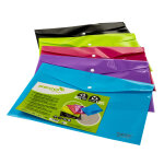 Seco enveloppe pression opaque a4 - lot de 5 - assortis