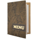 Securit chemise pour cartes de menu, design paisley, a4