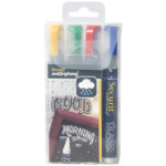Feutre - craie waterproof medium, �tui de 4, assorti